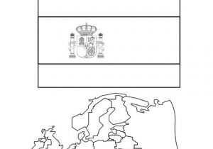 Coloriage Du Drapeau De L Espagne Projet Coupe Du Monde La Fiche Pays   Remplir