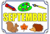 Coloriage Du Mois De Septembre Mois De Septembre   Colorier   Gommettes
