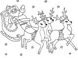 Coloriage Du Pere Noel Et Ses Rennes Coloriage Du Traineau Du Père Noël Et Des Rennes Dans Le