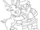 Coloriage Du Pere Noel Et Ses Rennes Coloriages Coloriage Renne Et Papa Noël Gratuit Fr