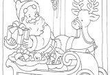 Coloriage Du Pere Noel Et Ses Rennes Coloriages De Noël Père Noël Elfes Rennes Lutins…