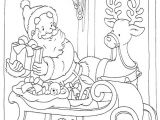 Coloriage Du Pere Noel Et Ses Rennes Coloriages De Noël Père Noël Elfes Rennes Lutins…