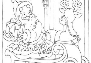 Coloriage Du Pere Noel Et Ses Rennes Coloriages De Noël Père Noël Elfes Rennes Lutins…