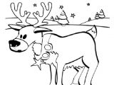 Coloriage Du Pere Noel Gratuit Coloriage A Imprimer Le Renne Du Pere Noel Dans La Neige
