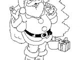Coloriage Du Pere Noel Gratuit Dessin De Père Noël Et Des Cadeaux Coloriages De Noël à