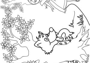 Coloriage Du Petit Chaperon Rouge Le Loup Guette Le Petit Chaperon Rouge Coloriages Du Petit