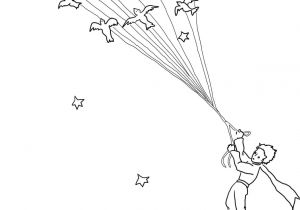 Coloriage Du Petit Prince Little Prince Leave His Planet with Migrating Birds