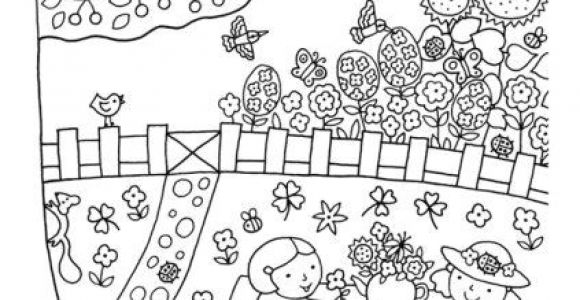 Coloriage Du Printemps A Imprimer Printemps " Dans Mon Jardin Il Y A "