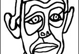 Coloriage Dubuffet A Partir Autoportrait Ii De Dubuffet Le tour De Mes Idées