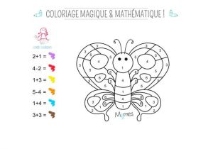 Coloriage Educatif 5 Ans Coloriage Magique Et Mathématique Le Papillon Momes
