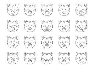 Coloriage Emoji à Imprimer Mignon Coloriage Emoji Chat à Imprimer Gratuit Artherapie