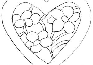 Coloriage En forme De Coeur A Imprimer Coloriage De Fleurs