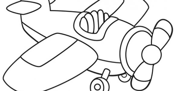 Coloriage En Ligne Avion Ce Dessin De Petit Avion   Hélice Est Fait Pour Les Plus