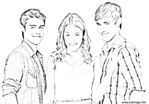 Coloriage En Ligne De Violetta Coloriage Violetta Et 2 Garcons Dessin