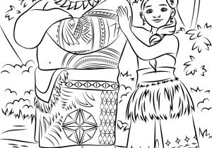 Coloriage En Ligne Gratuit De Vaiana Coloriage Tui Et Sina De Vaiana Moana Disney Dessin