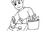 Coloriage Enfant Qui Dessine Coloriage Du Garçon Qui Dessine Une Voiture Tête à Modeler