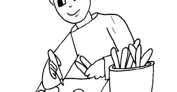 Coloriage Enfant Qui Dessine Coloriage Du Garçon Qui Dessine Une Voiture Tête à Modeler