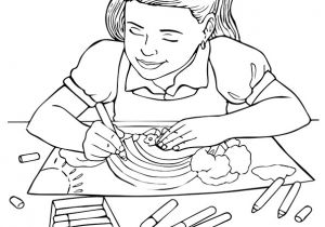 Coloriage Enfant Qui Dessine Dessin à Colorier D’une Petite Fille Entrain De Faire Du Coloriage Enfant Qui Dessine Dessin à Colorier D’une Petite Fille Entrain De Faire Du