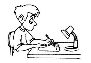 Coloriage Enfant Qui écrit Apprendre Le Dessin – 3 Design