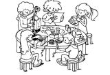 Coloriage Enfant Qui écrit Coloriage Groupe D Enfants Seance Bricolage Dessin