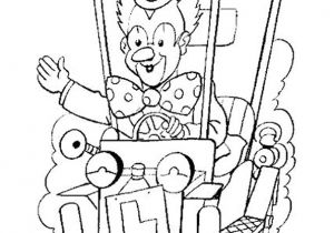 Coloriage Et Dessin Gratuit Le Gentil Clown Conduit son Dr´le De Petite Voiture Une