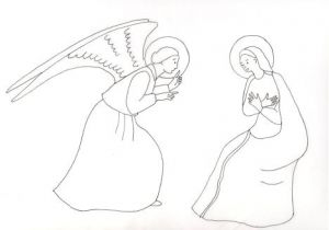 Coloriage Eveil A La Foi Eveil A La Foi Celebrations Annonciation Coloriage