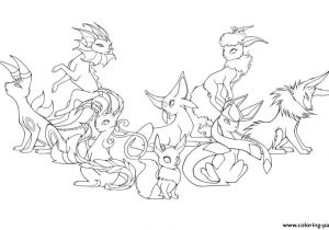 Coloriage Evoli Et Ses Evolutions Evoli Mega Evolution Galerie