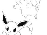 Coloriage Evoli Pokemon Coloriage Evoli Et Pikachu