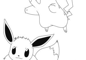 Coloriage Evoli Pokemon Coloriage Evoli Et Pikachu