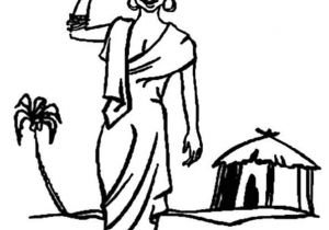 Coloriage Femme Africaine Coloriage D Une Femme Africaine Qui Part Pour Le Marché