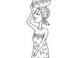 Coloriage Femme Africaine Dessin D Un Village Africain Perdu Dans La forªt   Colorier