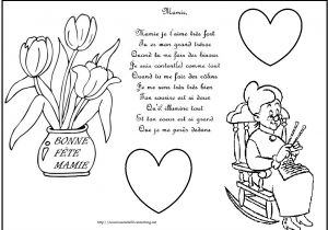 Coloriage Fete Des Mami Poeme Et Coloriage Fete Des Mamies