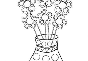 Coloriage Fete Des Meres A Imprimer Vase Avec Fleurs Coloriage Couleur Pour Les Gommettes