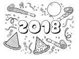 Coloriage Feu D Artifice Imprimer Coloriage 2018 Nouvel An Bonne Annee Dessin