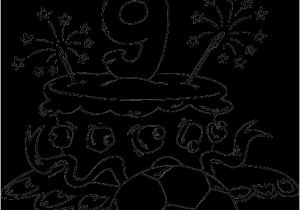 Coloriage Fille 9 10 Ans Anniversaire Gâteau 9 Ans Coloriage Page Coloring 937