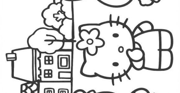 Coloriage Fille Hello Kitty Hello Kitty Coloring Picture