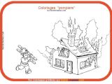 Coloriage Flamme De Feu Coloriage Pompier Et Maison En Feu