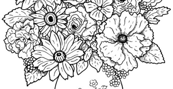Coloriage Fleur Adulte Gratuit Bouquet Fleurs Et Végétation Coloriages Difficiles Pour Adultes