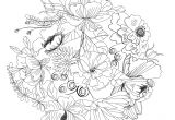 Coloriage Fleurs D été Coloriage Pour Adulte D Une Jolie Ronde Des Fleurs