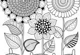 Coloriage Fleurs D été tournesols De Vecteur De Doodle Livre De Coloriage Pour