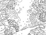 Coloriage Fond sous Marin Monde sous Marin Avec Coraux Anémones Mur¨nes Et Rampe Sur Fond