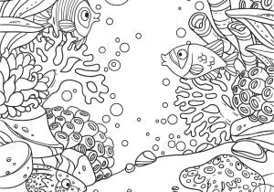Coloriage Fond sous Marin Monde sous Marin Avec Coraux Anémones Mur¨nes Et Rampe Sur Fond