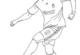 Coloriage Foot à Imprimer Neymar Coloriage D Un Joueur De Foot Qui Fais Un Corner Pendant Un Match De