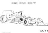 Coloriage formule 1 Ferrari Coloriage Voiture De formule 1 Red Bull Rb7