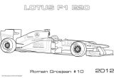 Coloriage formule 1 Lotus Coloriage Voiture De formule 1 Lotus 2012 E20