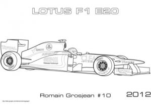 Coloriage formule 1 Lotus Coloriage Voiture De formule 1 Lotus 2012 E20