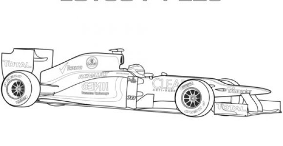 Coloriage formule 1 Lotus Coloriage Voiture De formule 1 Lotus 2012 E20