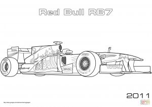 Coloriage formule 1 Red Bull Coloriage Voiture De formule 1 Red Bull Rb7