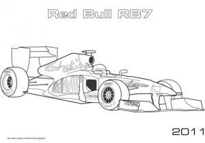 Coloriage formule 1 Red Bull Coloriage Voiture De formule 1 Red Bull Rb7