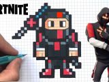 Coloriage fortnite Chevalier Noir Dessin Facile Ikonik Pixel Art fortnite